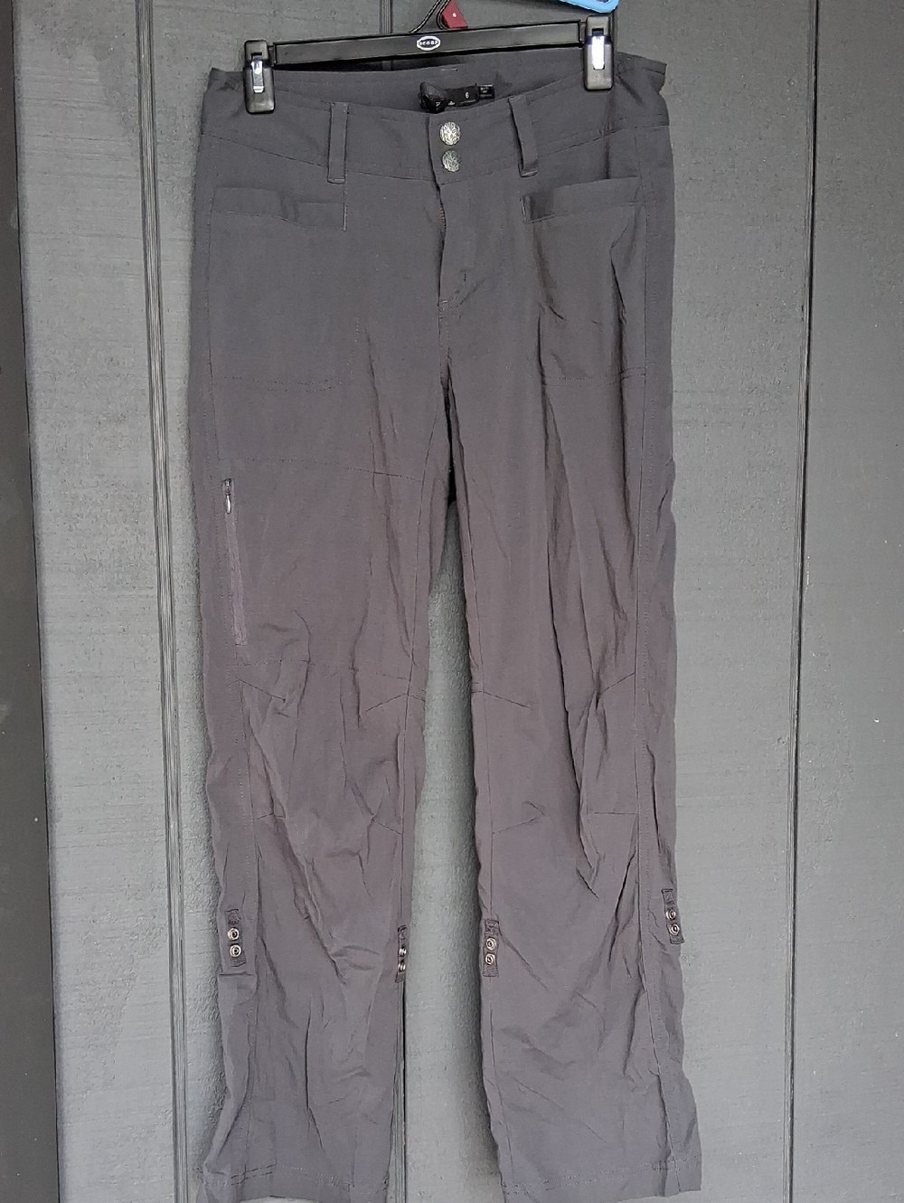 Prana Women's Charcoal Straight-Leg Utility/Convertible Pants